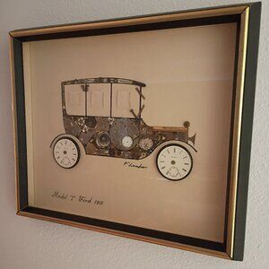 Framed 3D Art, Artist F. Lembar - 1915 Model T Ford
